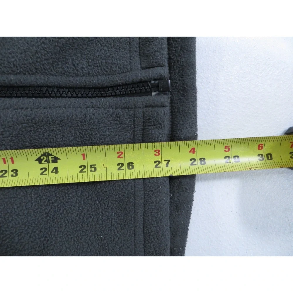 The North Face Mens Full Zip Black Gray Fleece‎ Long Sleeve Jacket Size Large